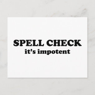 SPELL-KONTROLL är impotent Vykort