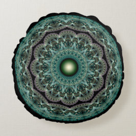 SpellBindande fractal glansig finare-ornament Rund Kudde