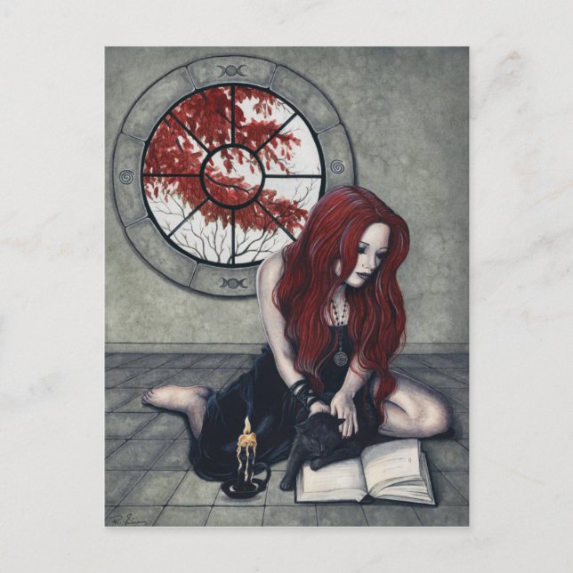 Spellbook häxavykort vykort (Framsida)