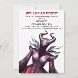 Spellbound Forest – Dark Fairy Birthday Party Inbjudningar