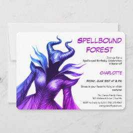 Spellbound Forest – Dark Fairy Birthday Party Inbjudningar