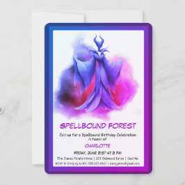 Spellbound Forest – Dark Fairy Birthday Party Inbjudningar