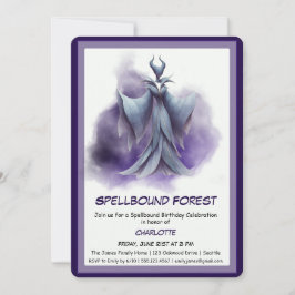 Spellbound Forest – Dark Fairy Birthday Party Inbjudningar