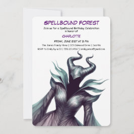 Spellbound Forest – Dark Fairy Birthday Party Inbjudningar