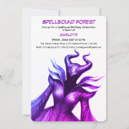 Spellbound Forest – Dark Fairy Birthday Party Inbjudningar