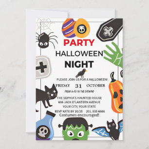 Spellbound Halloween fest-inbjudan Inbjudningar
