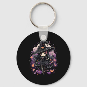 Spellbound Spirits Halloween Witch Art Art Nyckelring