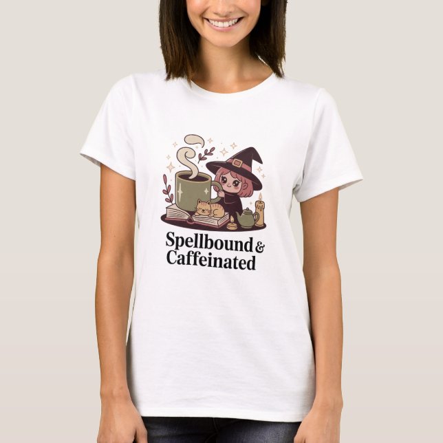 Spellbundet och koffeinfritt Mysigt beck T Shirt (Framsida)