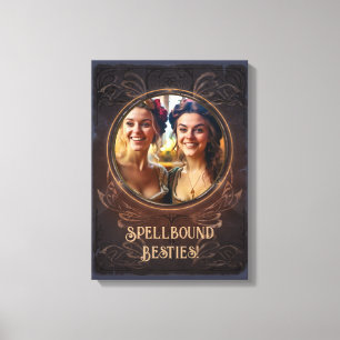 Spellbundna bestis - Mjuka medeltida minnesgåva Canvastryck