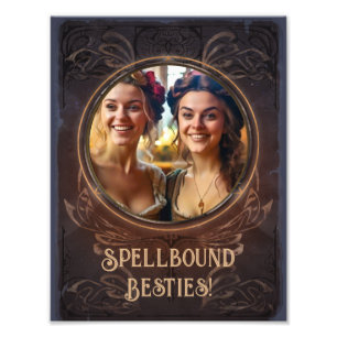 Spellbundna bestis - Mjuka medeltida minnesgåva Fototryck