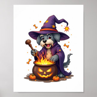 Spellcasting Schnauzer Poster