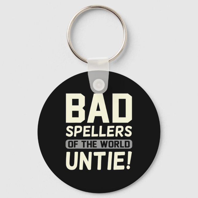 Spellers of the World Untie Dyslexia Awareness Gra Nyckelring (Framsida)