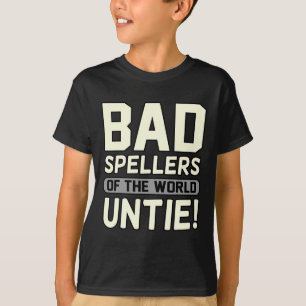 Spellers of the World Untie Dyslexia Awareness Gra T Shirt
