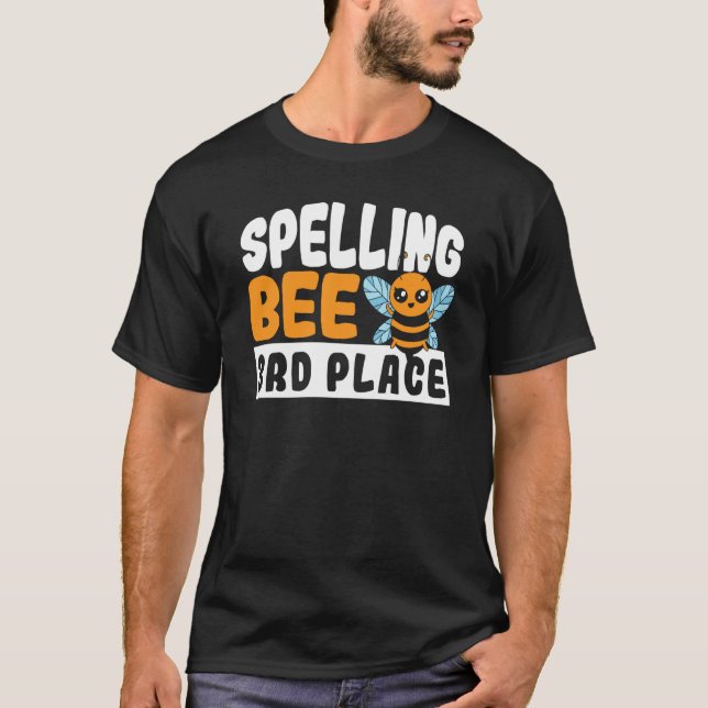 Spelling Bee 3rd Place School Spelling Bee T Shirt (Framsida)