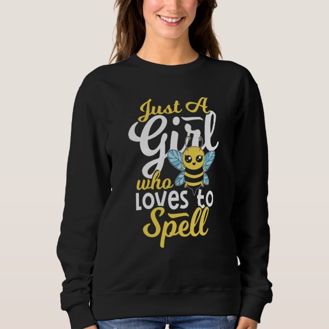 Spelling Bee Comeptition Winner Girl Spelling Bee T Shirt (Framsida)