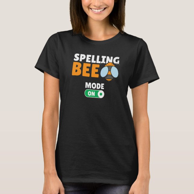 Spelling Bee Game Competitive Spelling  Spelling B T Shirt (Framsida)