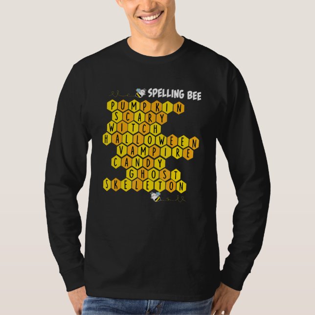 Spelling Bee Pun Halloween Costume For Teachers T Shirt (Framsida)