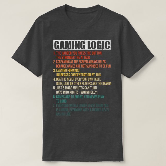 Spellogik - funny Gamer Habits True Gamer Story  T Shirt (Design framsida)