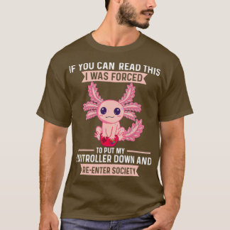 Spellolotl Axolotl spelar videospel för pojkar G T Shirt