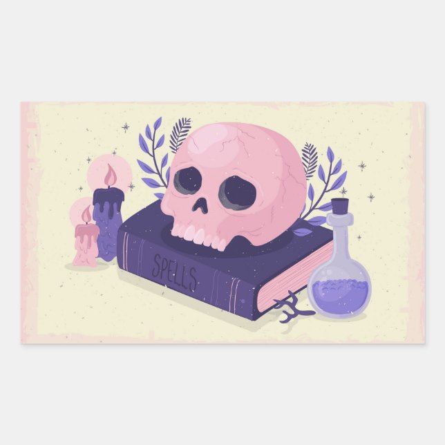 Spells Rektangulärt Klistermärke (Framsida)