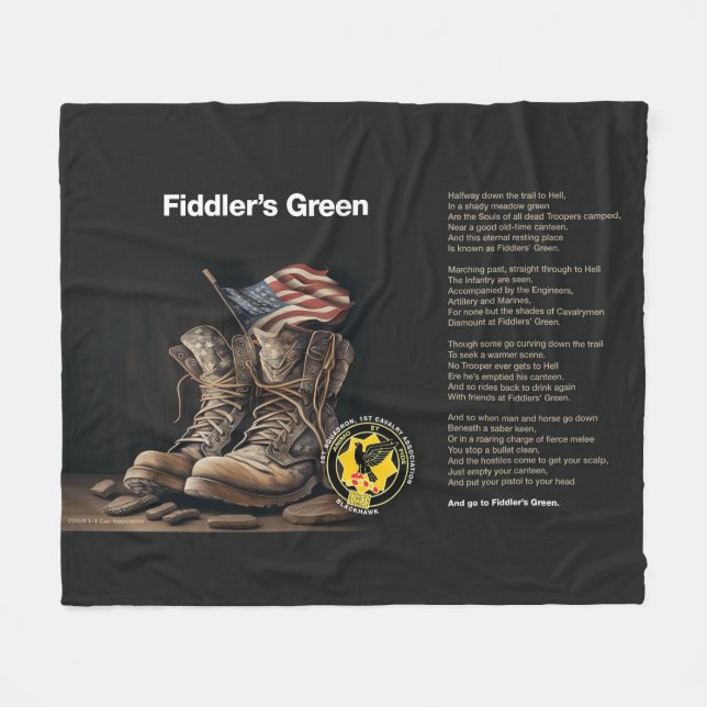 Spelmän Grönt Fleece Blanket (Framsidan (Horisontell))