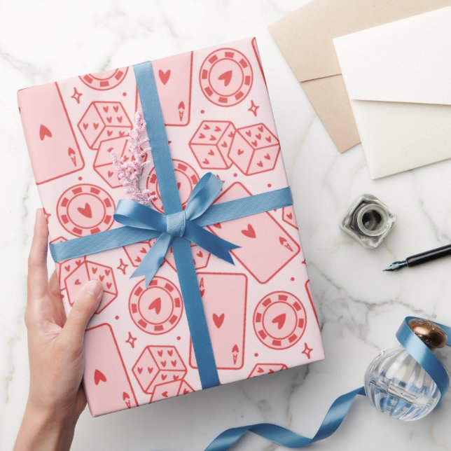 Spelmönster för tärningar och spelkort  presentpapper (Gifting)