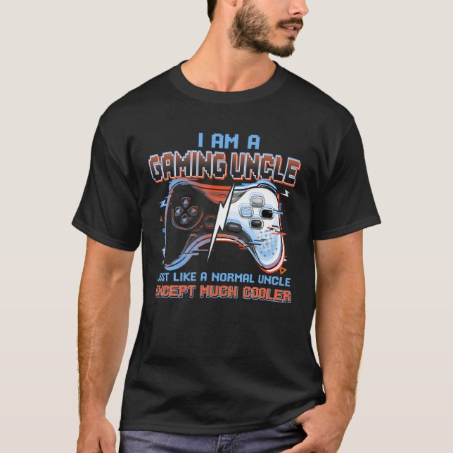 Spelmorbror Normal morbror Much Cooler Video Game  T Shirt (Framsida)