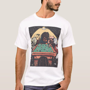 Spelnatt Hundar på Billiards Bassäng Bord, stöt 8 T Shirt