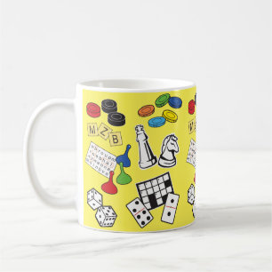 Spelnatt, spelspel och Ord Puzzles Kaffemugg