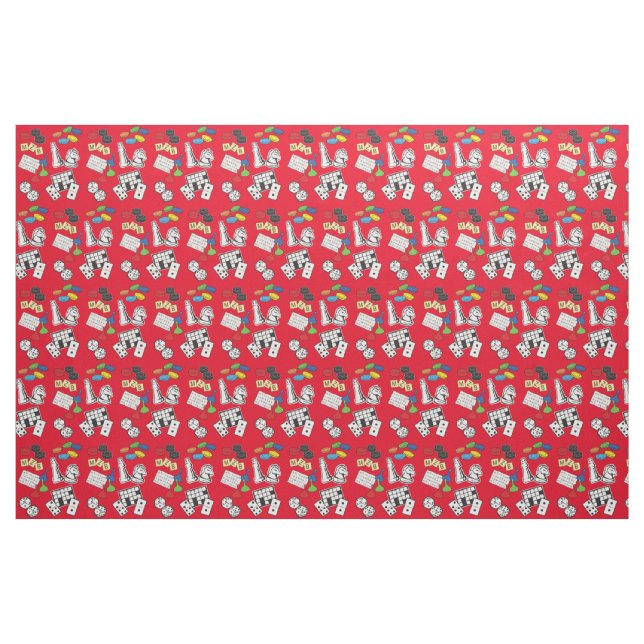 Spelnatt, spelspel och Ord puzzles Tyg (Fat Quarter)