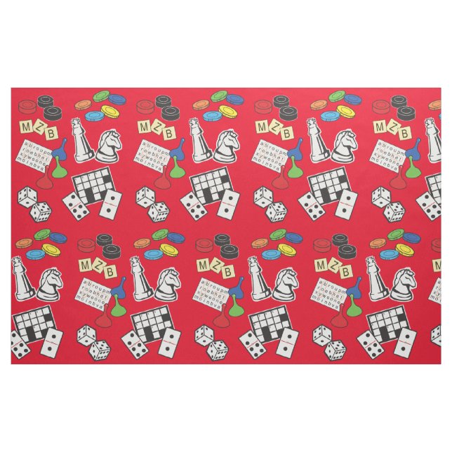 Spelnatt, spelspel och Ord puzzles Tyg (Fat Quarter)