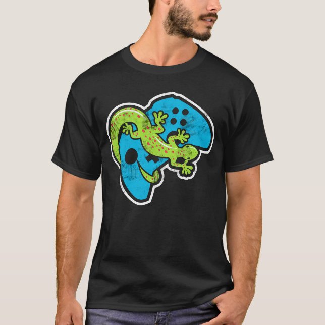 Spelödleguidespelskonsol och reptilinnehavare t shirt (Framsida)