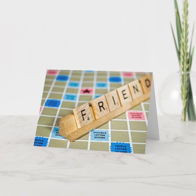 Spelpjäs Födelsedag för Vän Kort (Framsida)