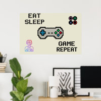 Spelplanschart – Pixel Art Spelarrum Väggtryck