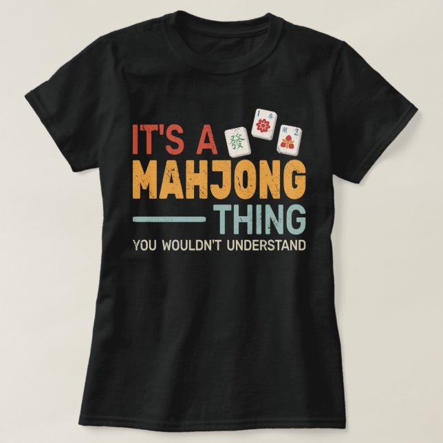 Spelplattor mah-jongg mor mahjong-kvinnor t shirt (Design framsida)