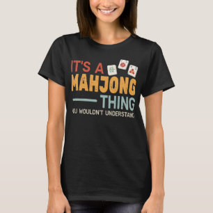 Spelplattor mah-jongg mor mahjong-kvinnor t shirt
