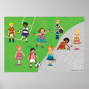 Spelpojkar och flickor poster