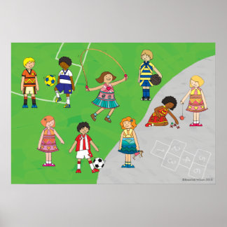 Spelpojkar och flickor poster