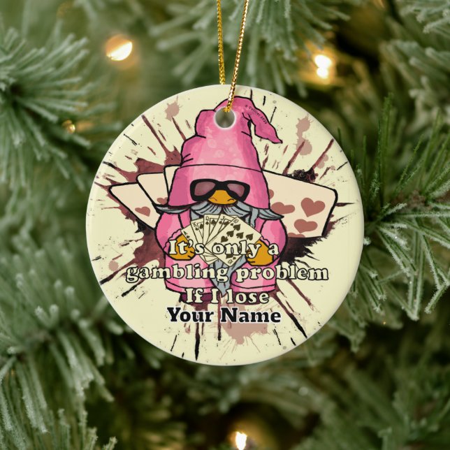 Spelproblemgnom Julgransprydnad Keramik (Träd)