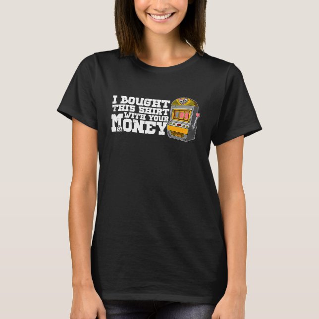 Spelpub för kasinon maskiner spelare t shirt (Framsida)