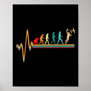 Spelpulsslag i Evolution Basketball Player Boll Poster