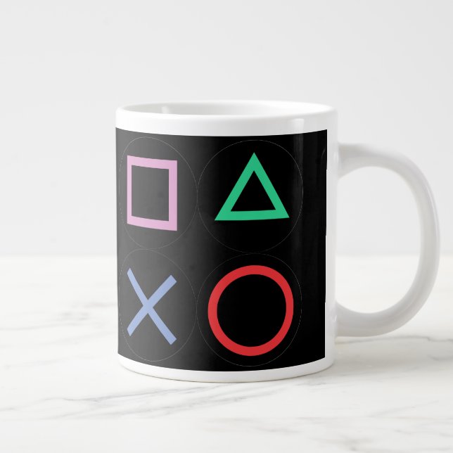 Spelrelaterad mugg – Pixels Power Play Neon-kaffek Jumbo Mugg (Höger)