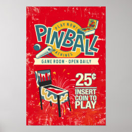 Spelrummet Pinball Maskiner Poster nr 15
