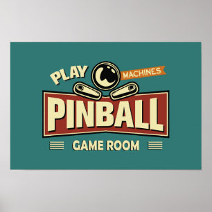 Spelrummet Pinball Maskiner Poster nr 17