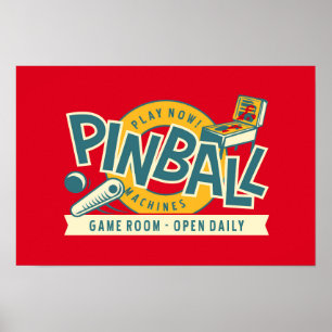 Spelrummet Pinball Maskiner Poster nr 18