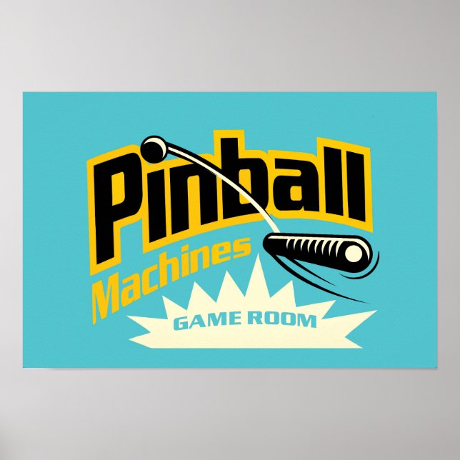 Spelrummet Pinball Maskiner Poster nr 19 (Framsidan)