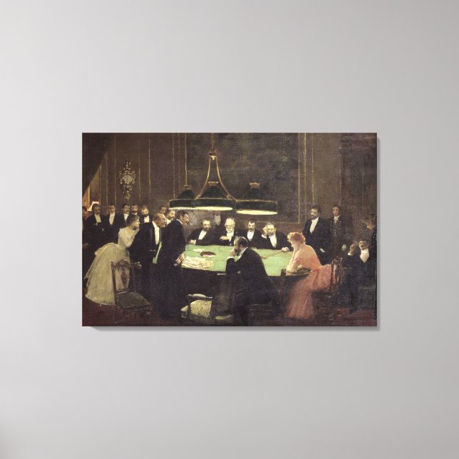 Spelrummet vid kasinot 1889 canvastryck (Framsida)