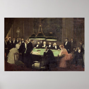 Spelrummet vid kasinot 1889 poster