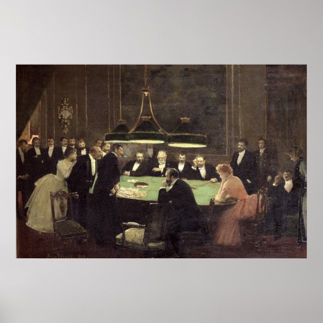Spelrummet vid kasinot 1889 poster (Framsidan)