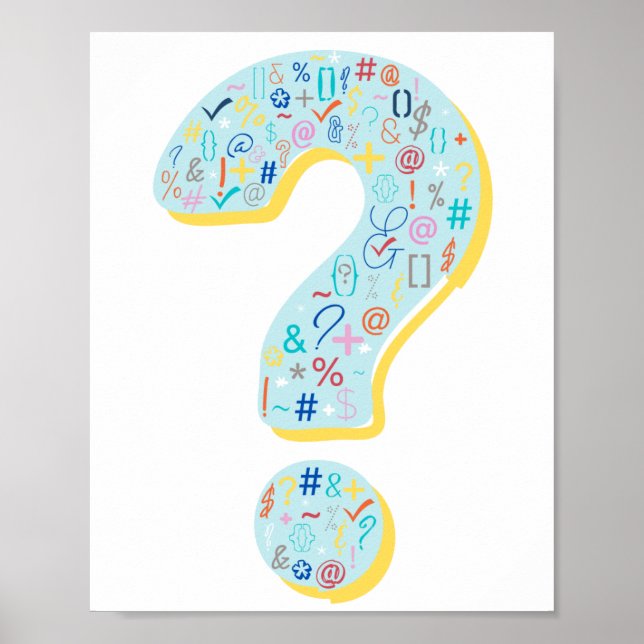 Spelrumsbild | Nyfiket frågetecken Poster (Framsidan)